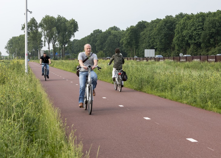 Fietser RijnWaalpad kleiner formaat